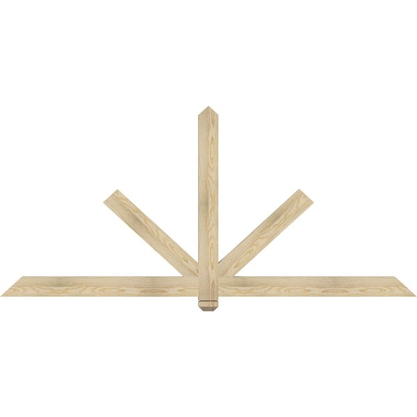 Ekena Millwork Kennewick Rough Sawn Timber Gable Bracket, Douglas Fir, 84"W x 38"H x 2"D x 4"F, 11/12 Pitch GBW084X38X0204KEN00RDF - main